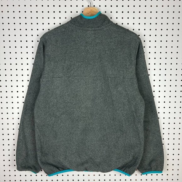 Patagonia Synchilla Snap T Women's Fleece Sweater Medium Gray Teal Trim 25580 - Picture 3 of 7